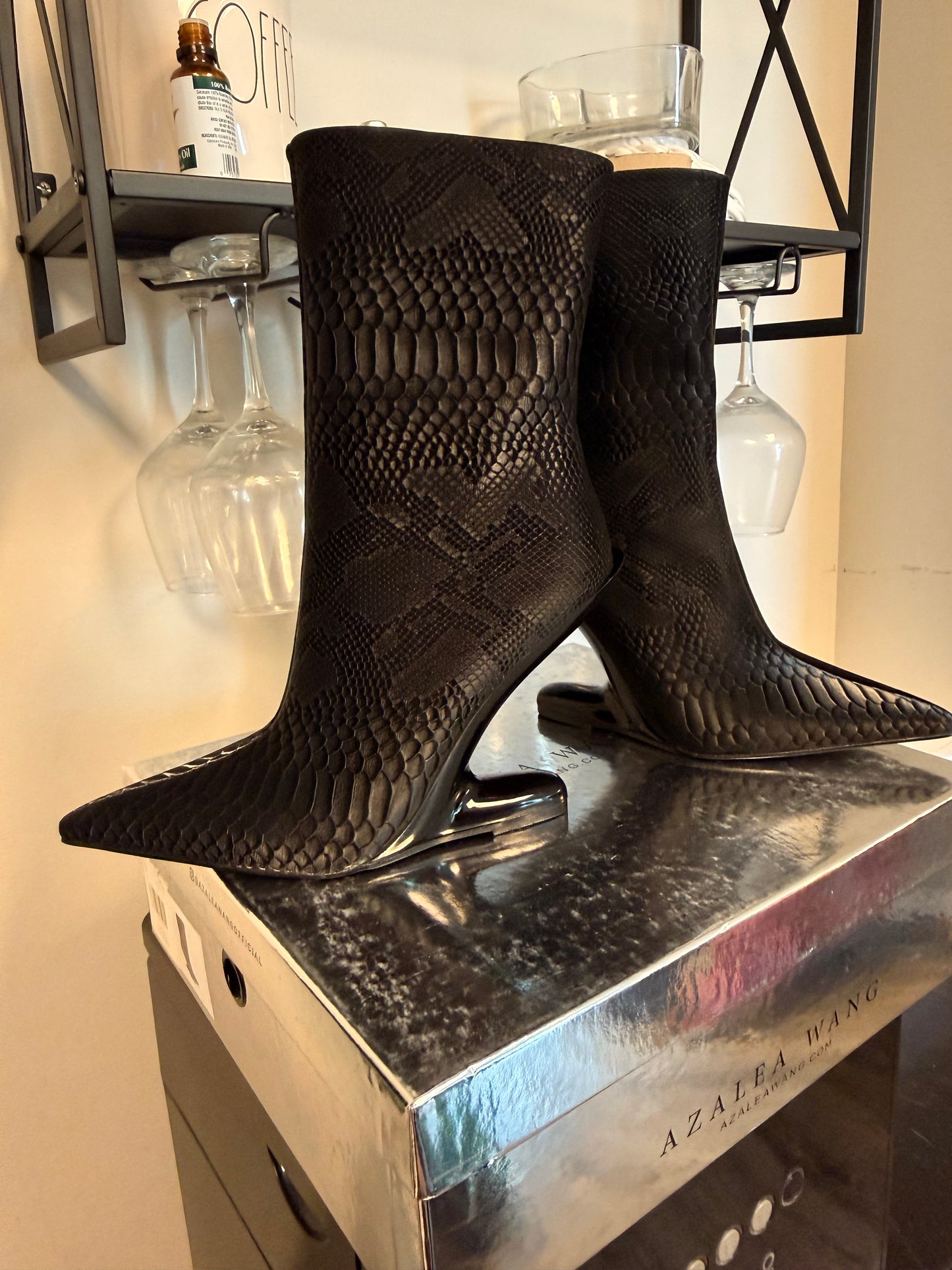 Wedge Open-Toe Bootie A