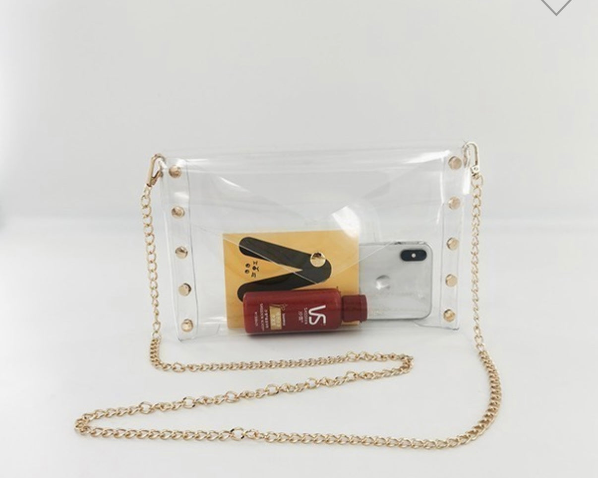 Clear Crossbody And Clutch Bag