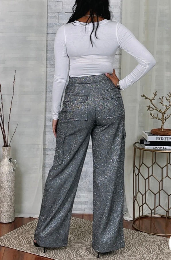 SHIMMER POCKET PANTS (PLUS)