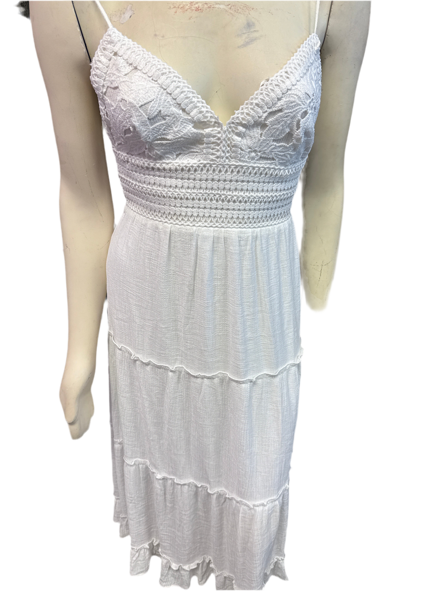 Lace Detail Cami White
