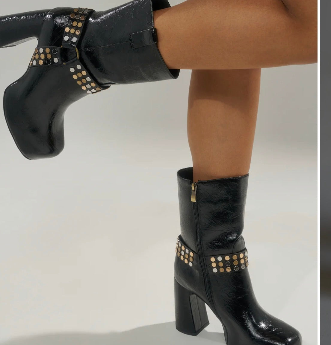 Chunky Heel Bootie A
