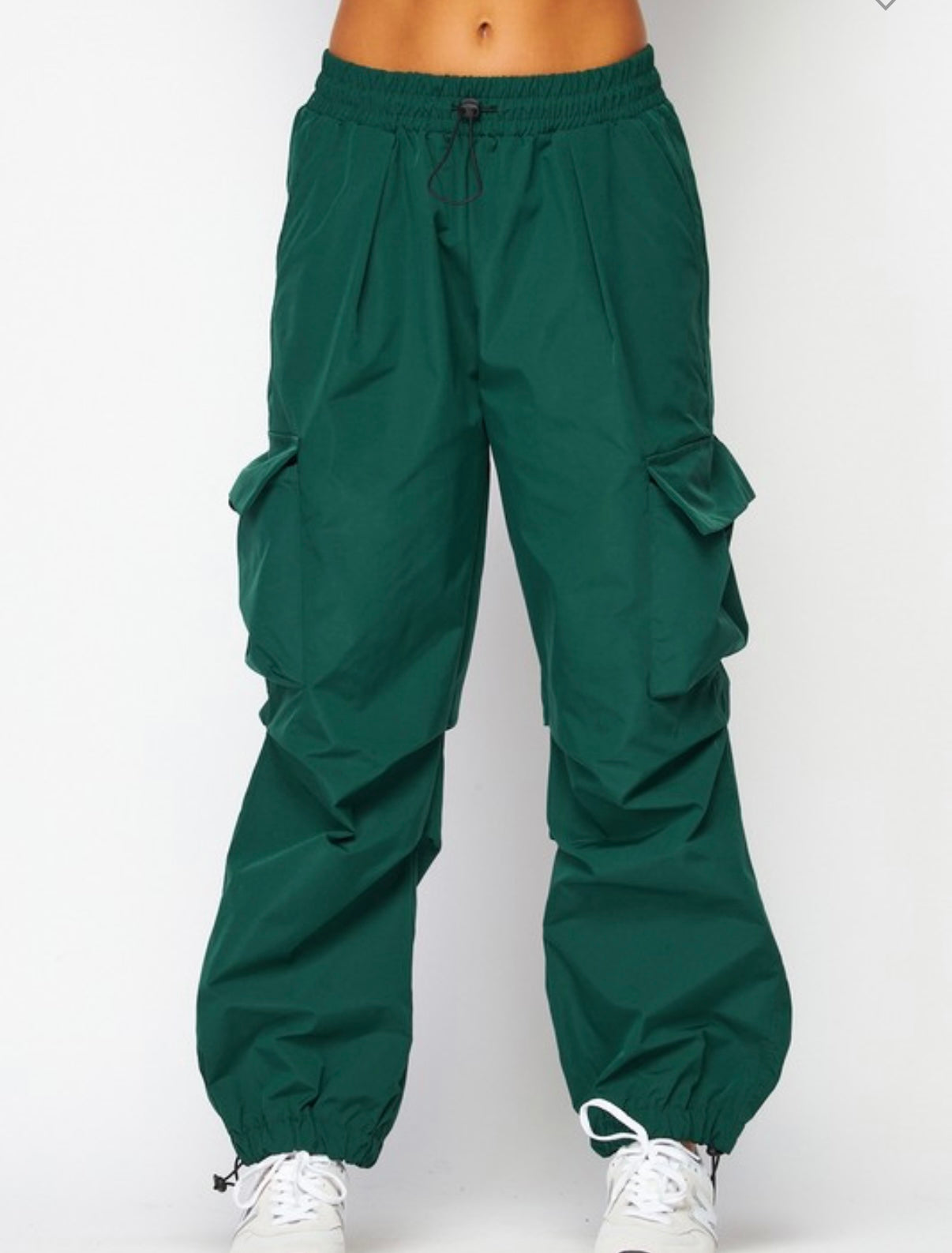 Parachute Ruched Cargo Pocket Jogger GREEN
