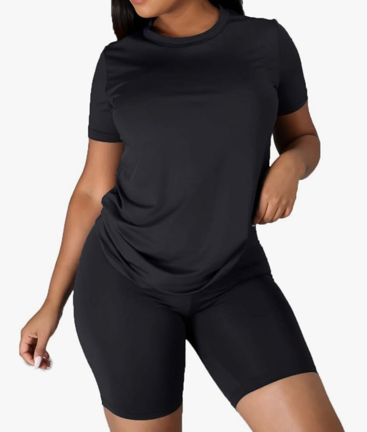 Biker Shorts Set Black