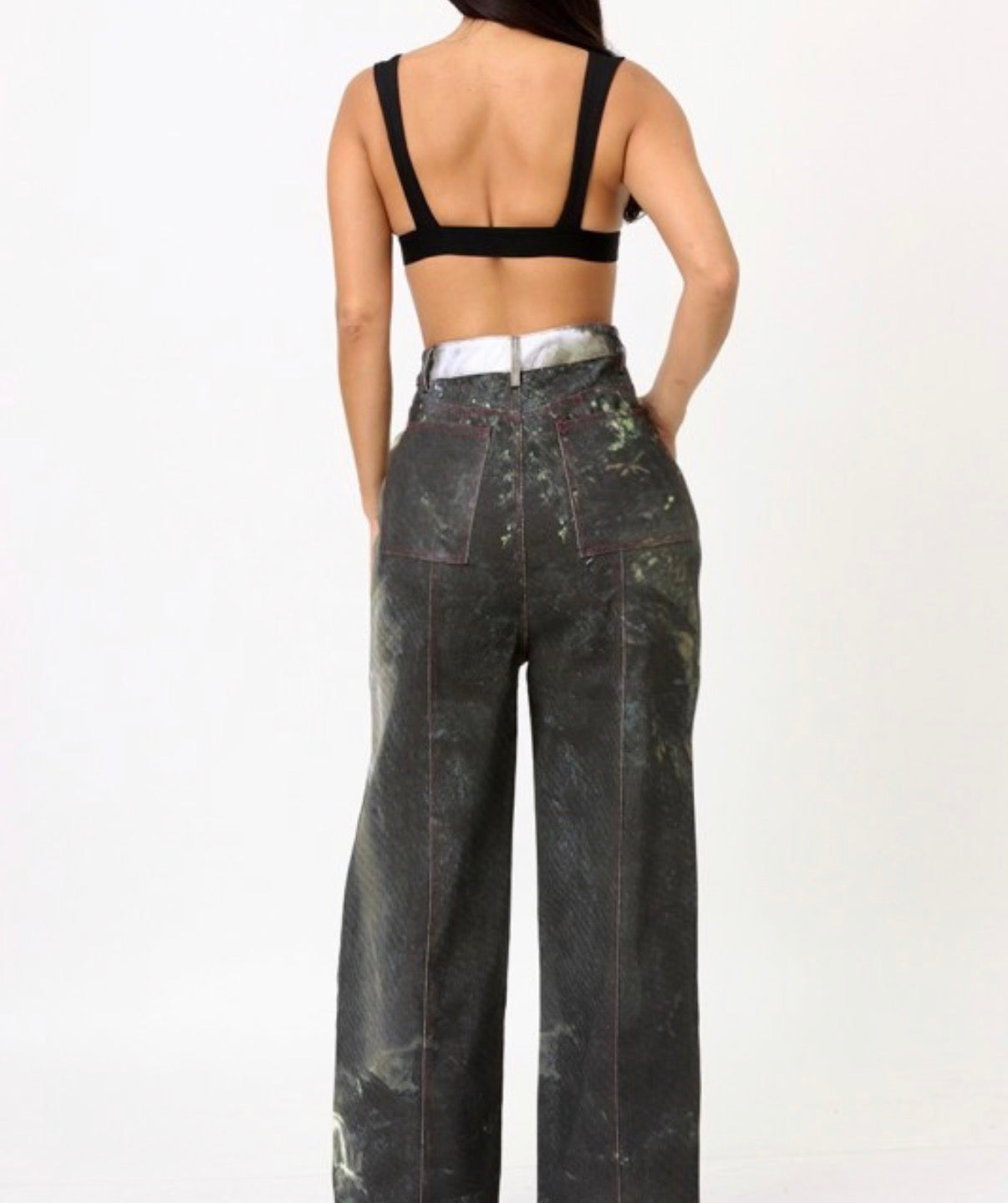 Y2k Unique Graffiti Denim Baggy Jeans