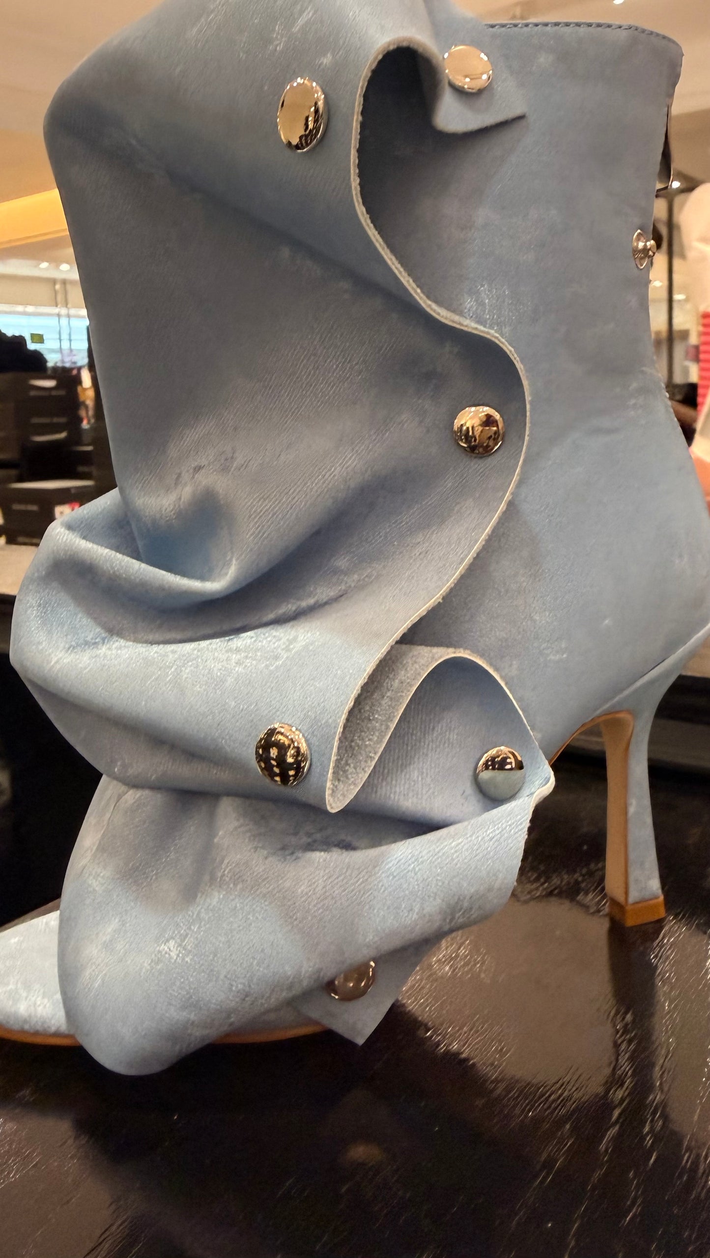 Snap Blue/Blue Bootie Open Toe