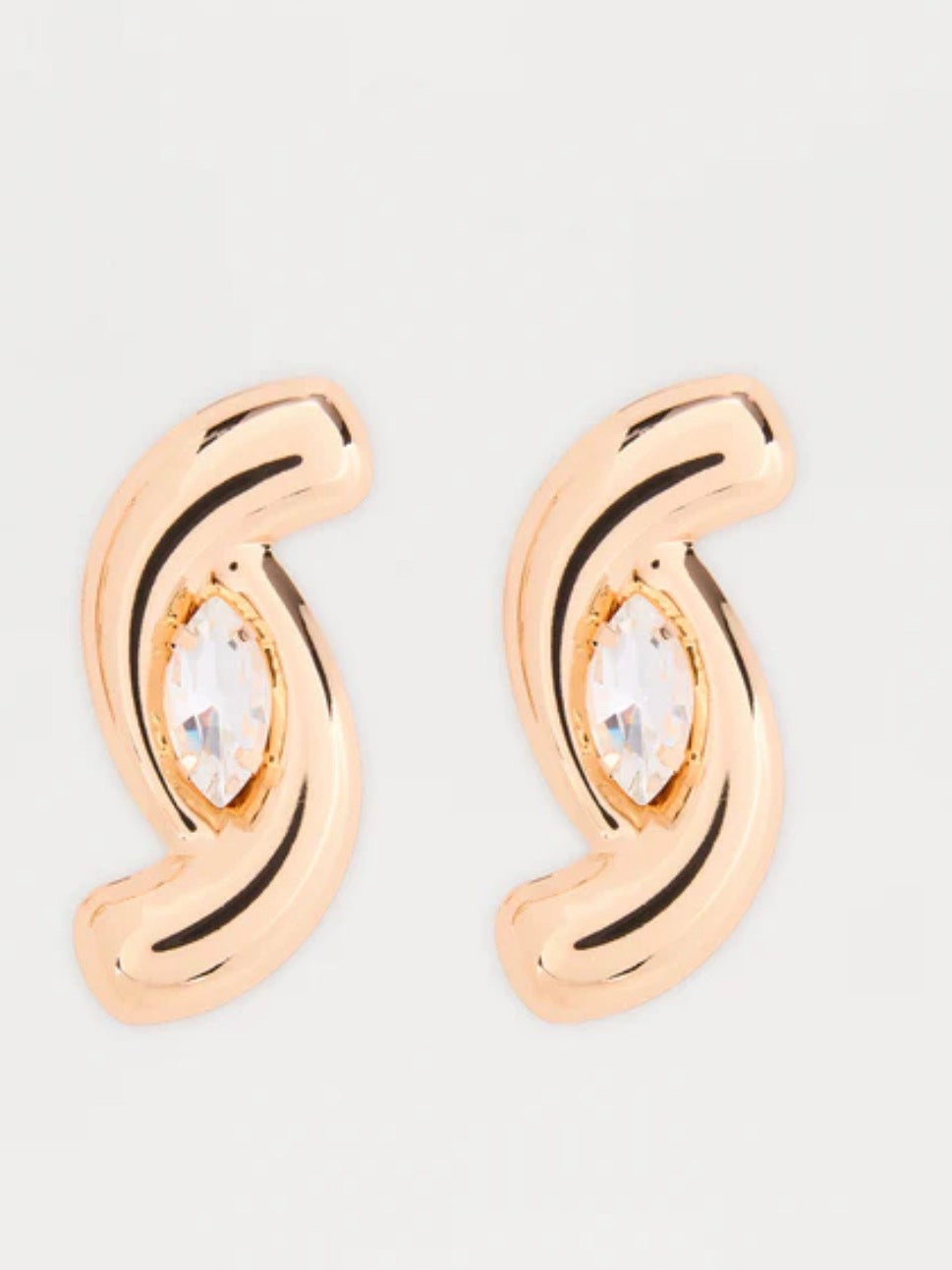 A Secret Drop Earrings Gold/Clear