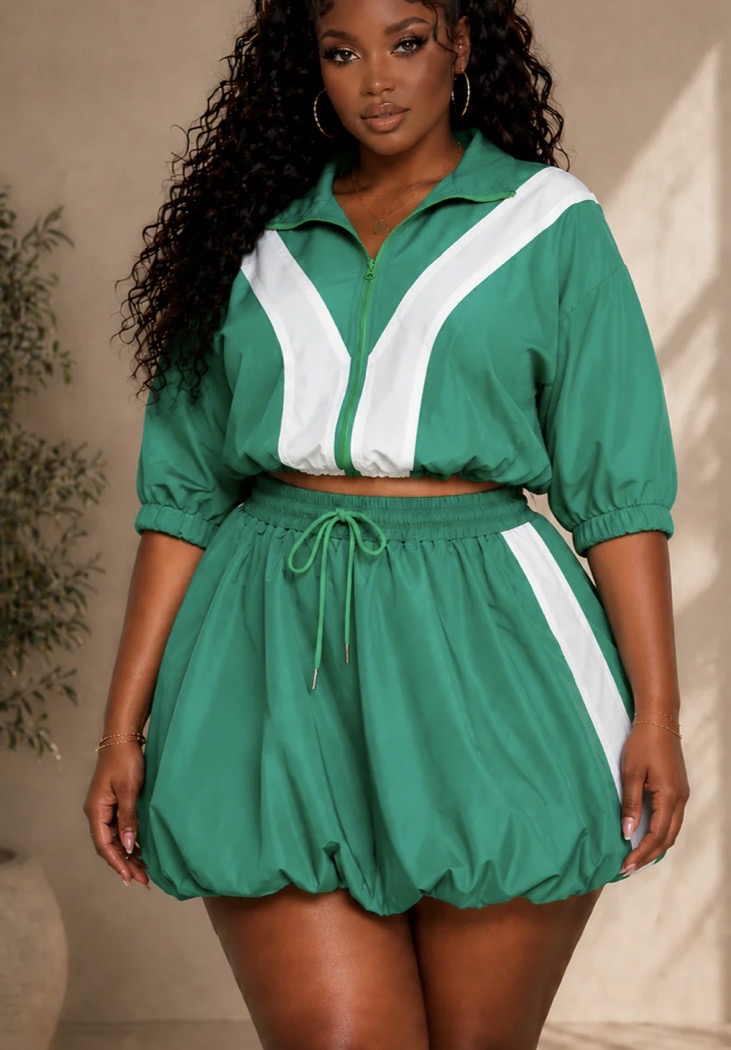 RACK TOP&BUBBLE SKIRT SET