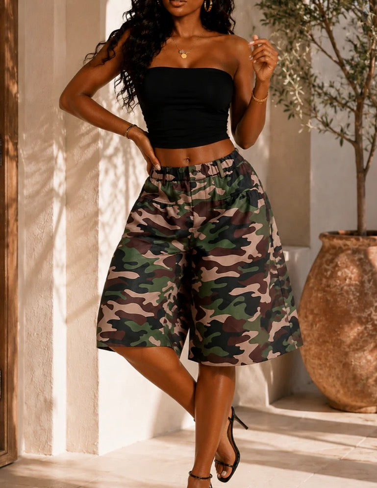 CAMO PRINTED JORTS