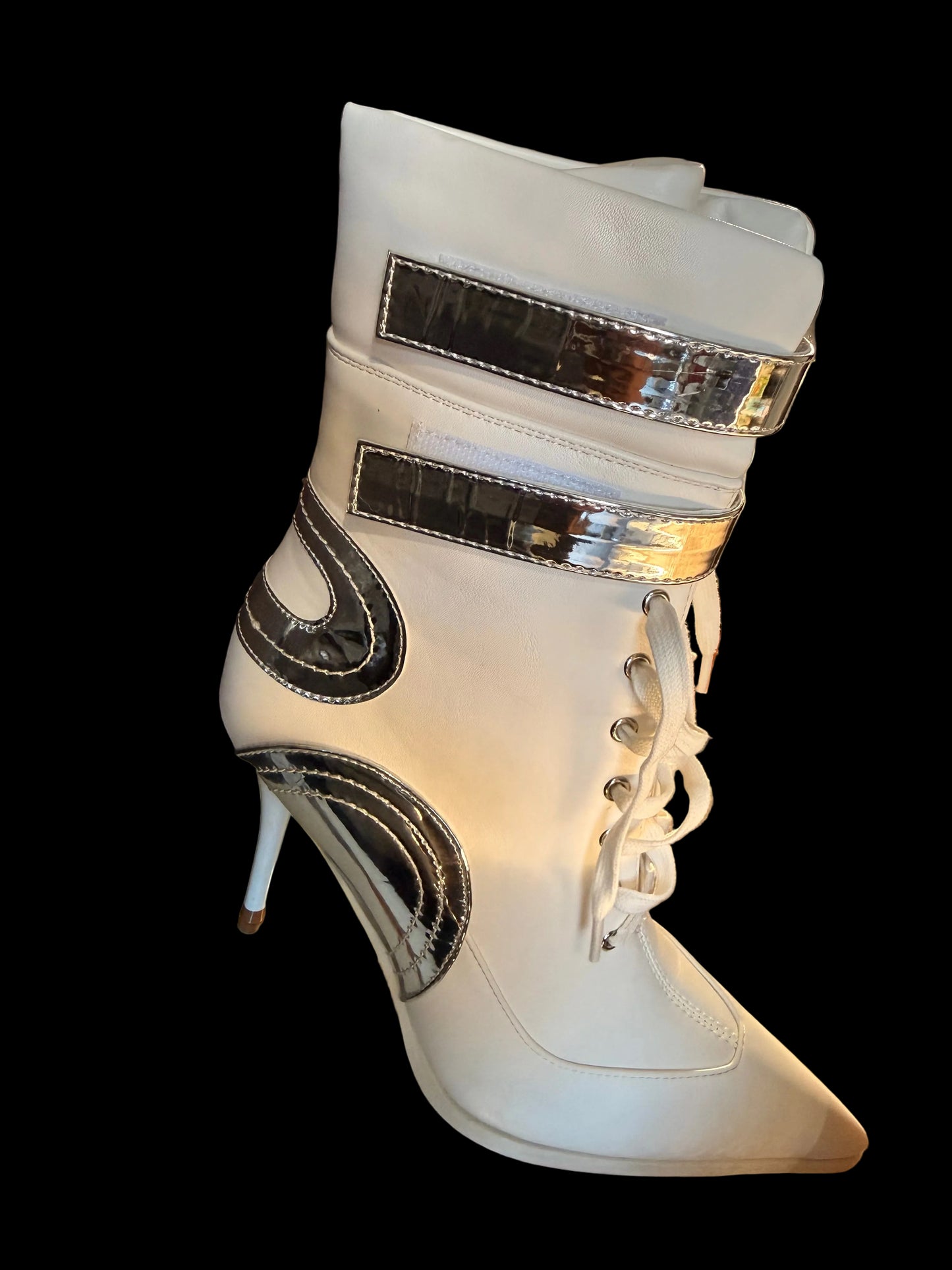White Sliver Booties