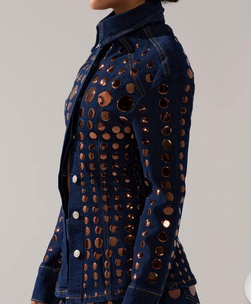 Denim Button Jacket A