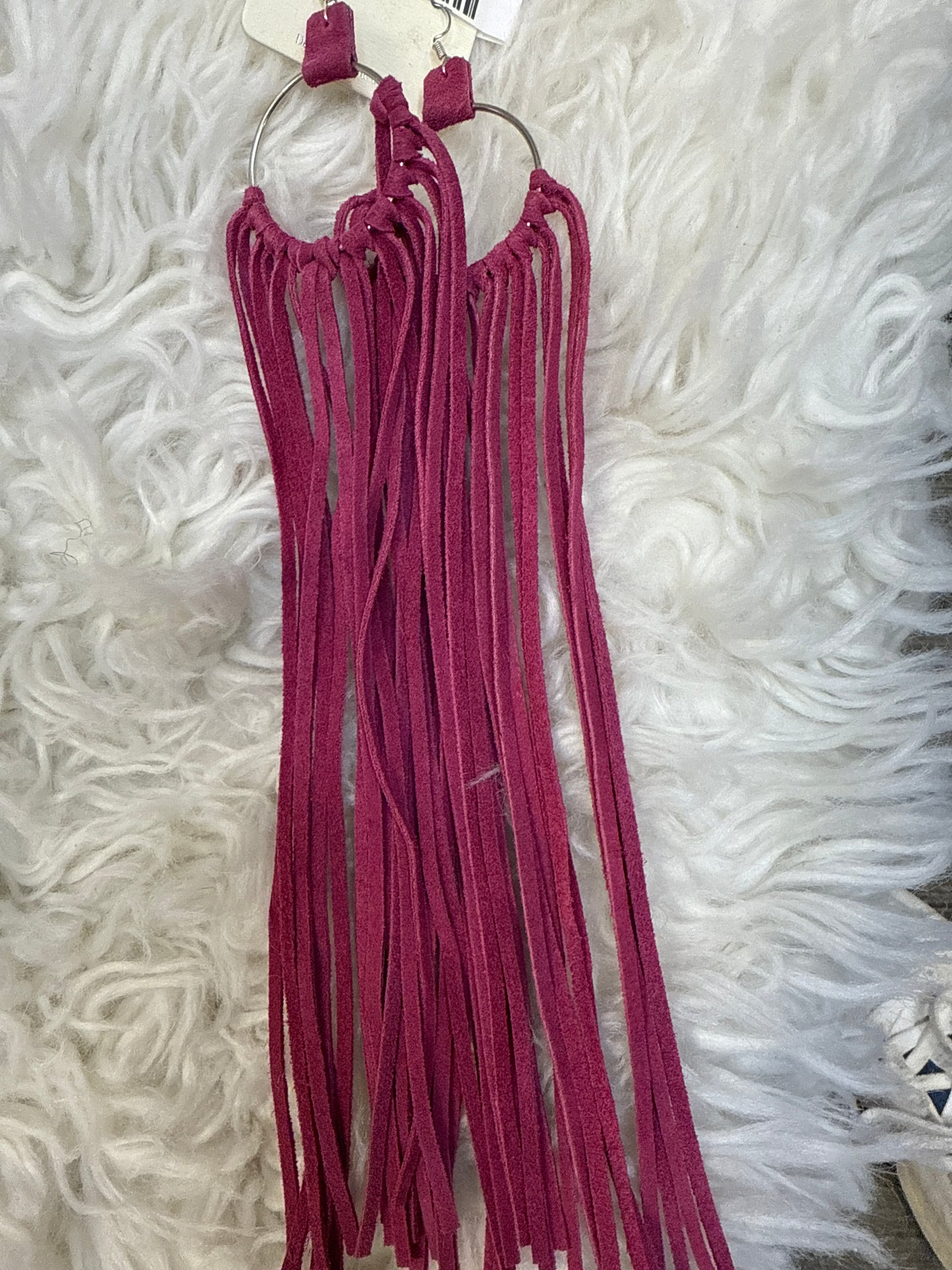 Long Western Tassel Earring Brown