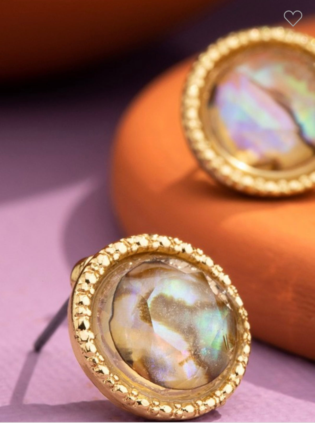 Elegant Circle Glass Earrings