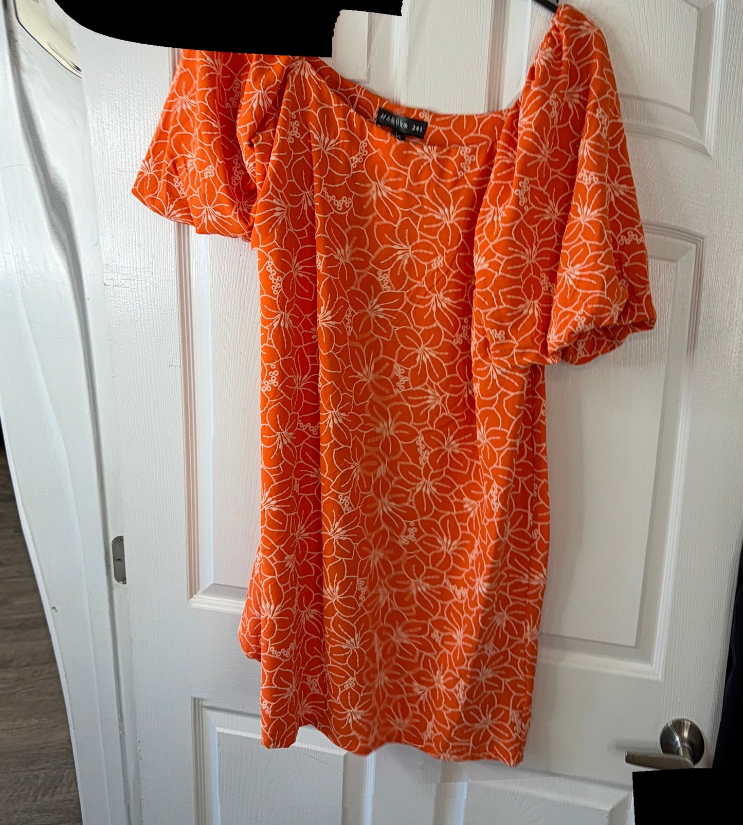 3x Orange off The Shoulder Dress