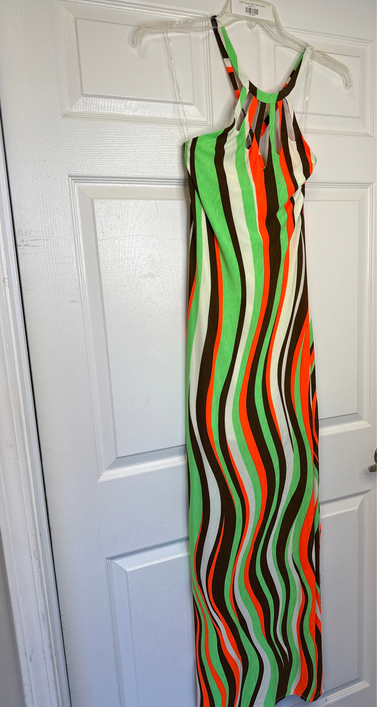 OGB Double Split Halter Dress High Split