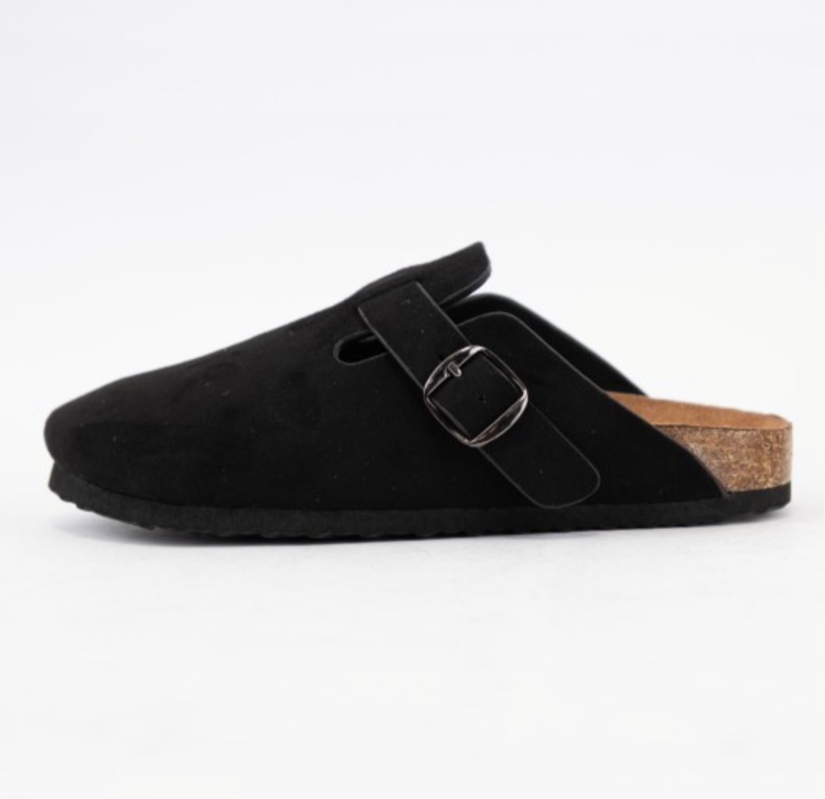 Regis Round Toe Clog Sandals With Buckle Detail