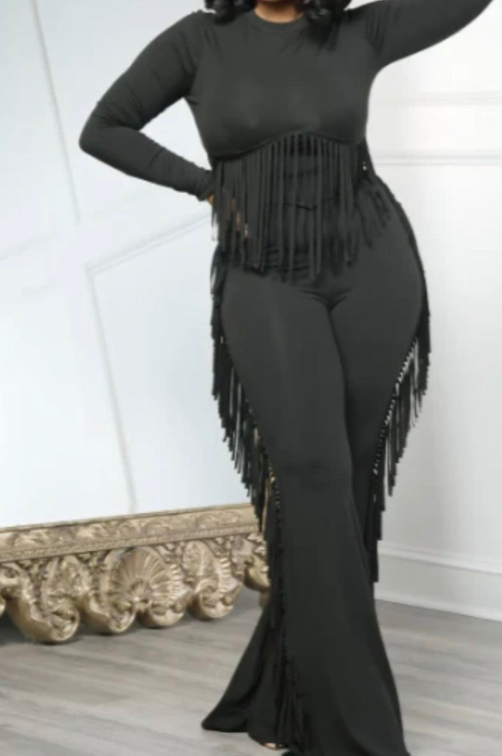 FRINGE TOP & PANTS SET