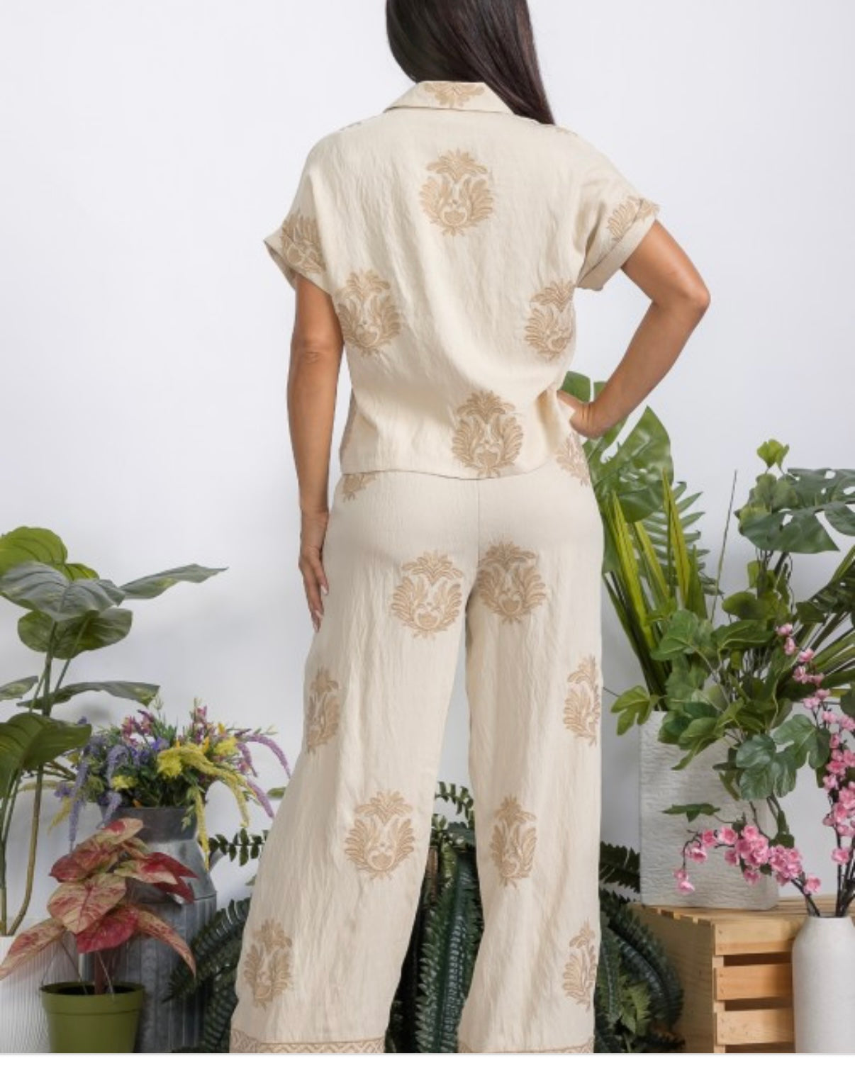 Top And Pants Embroidery Set