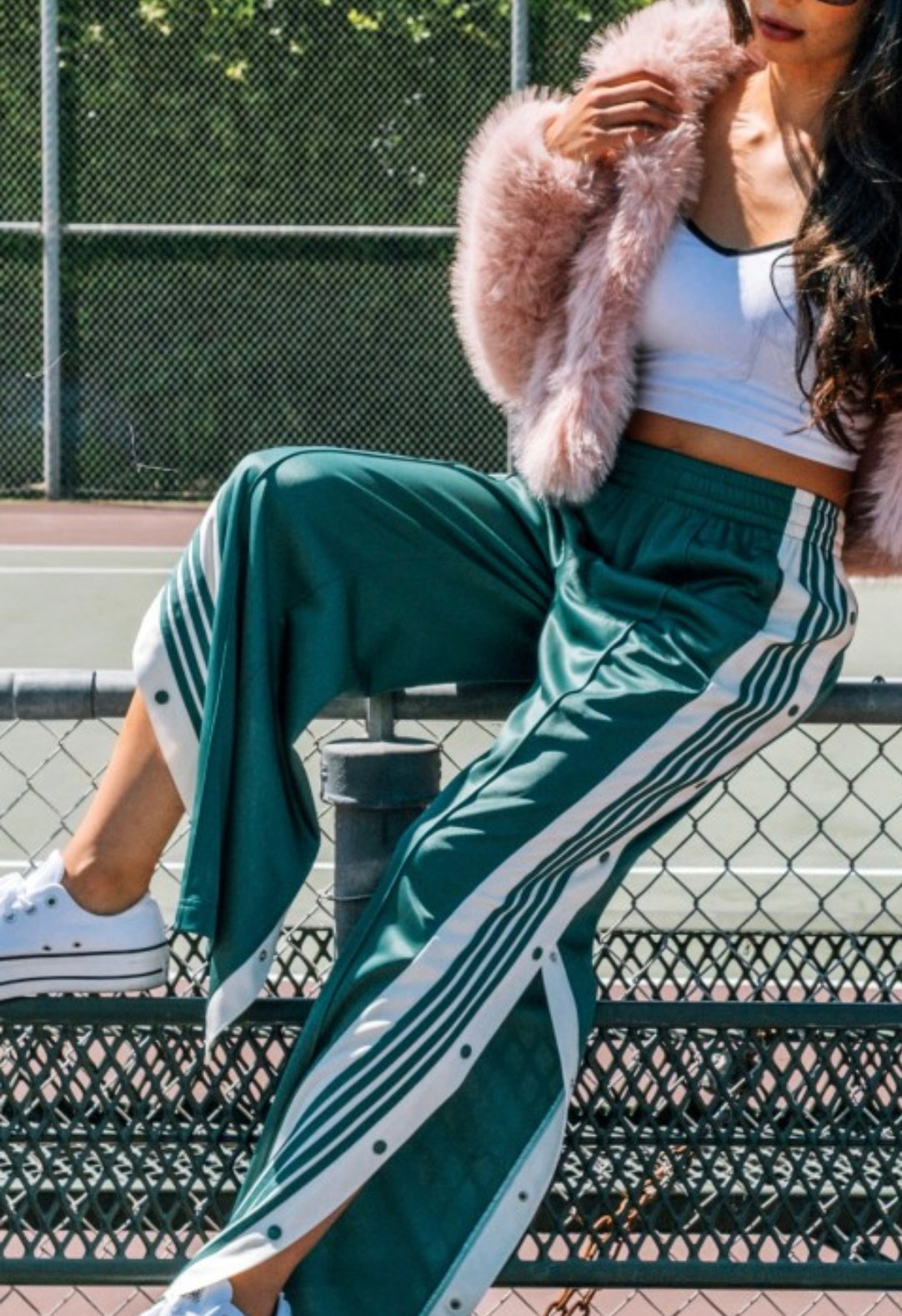 Tear Away Side-snap Track Pants