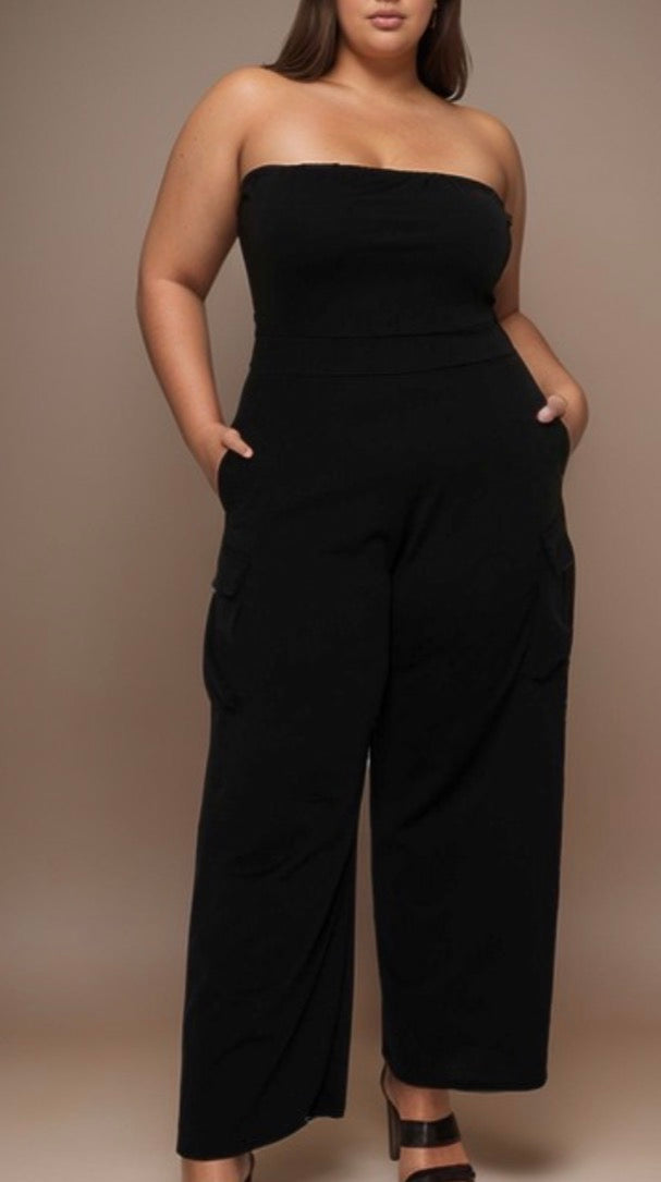 Sleeveless Cargo Jumpsuit