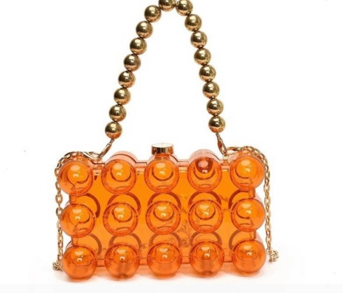 Acrylic Bumpy Clutch Bag