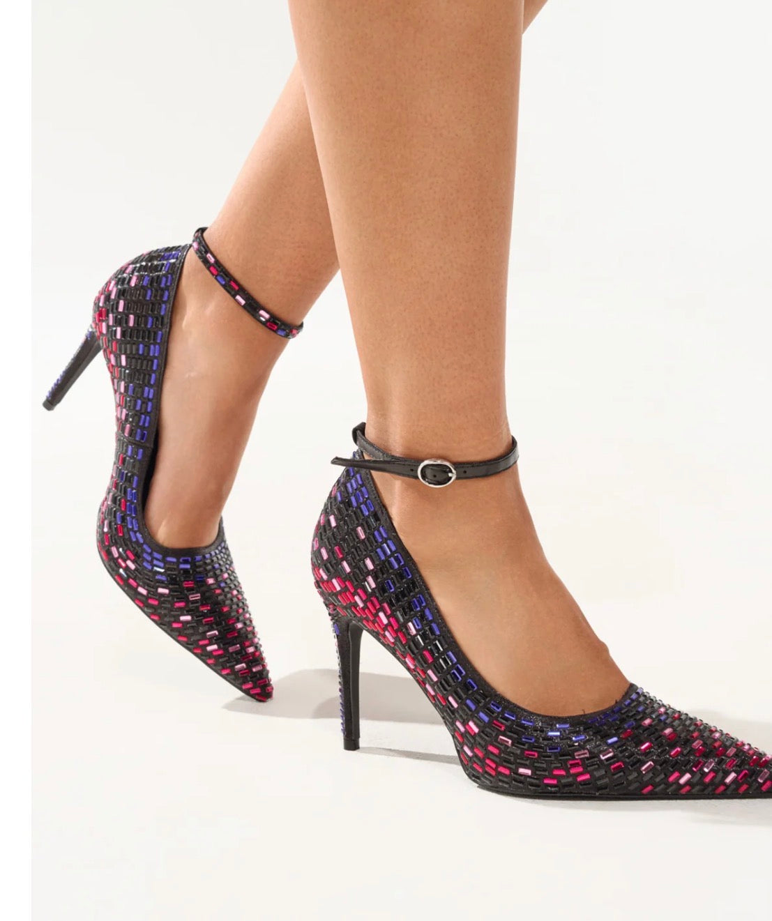 Multi Color Rhinestone Heel A