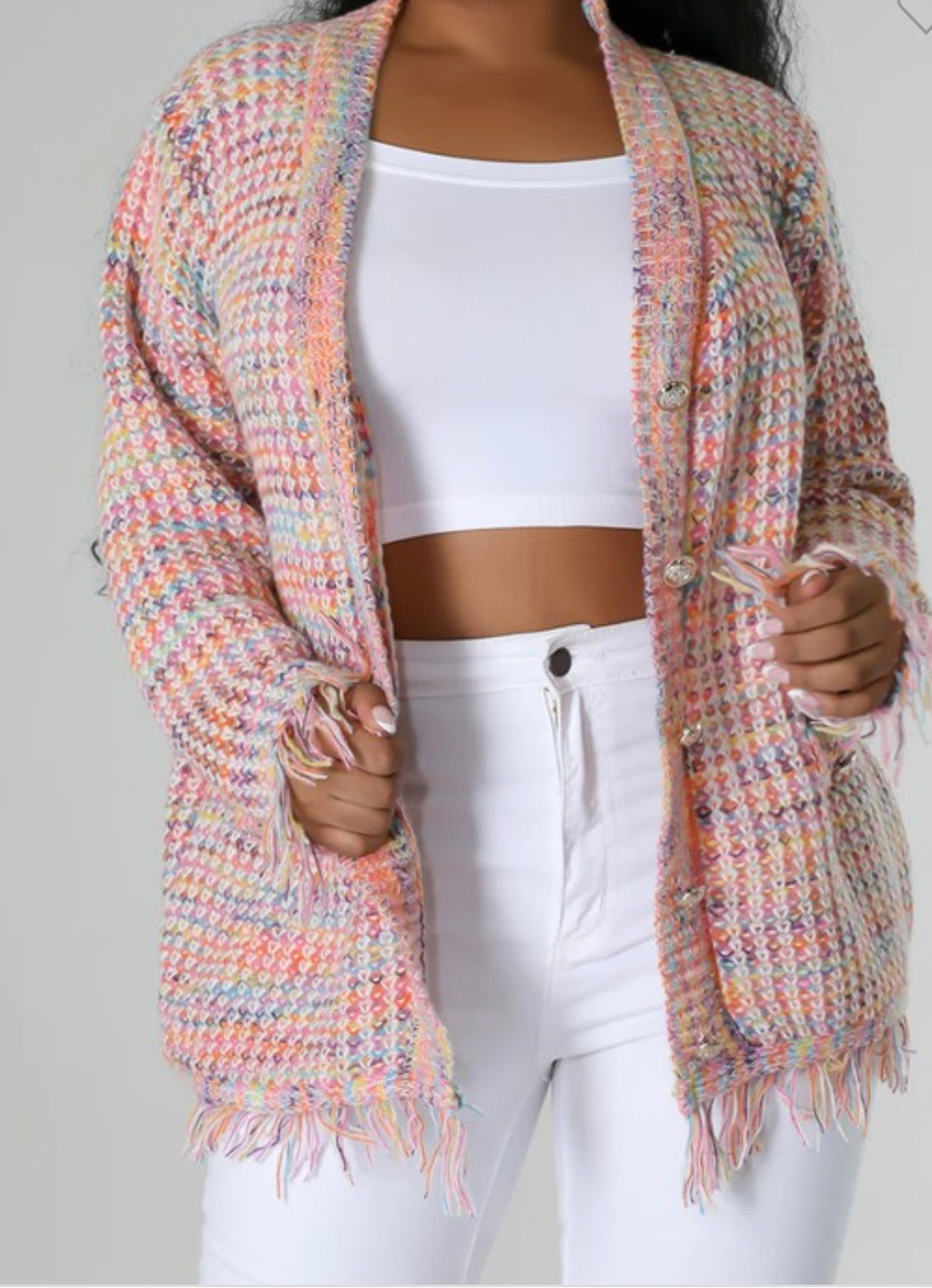 Fringe Knit Jacket