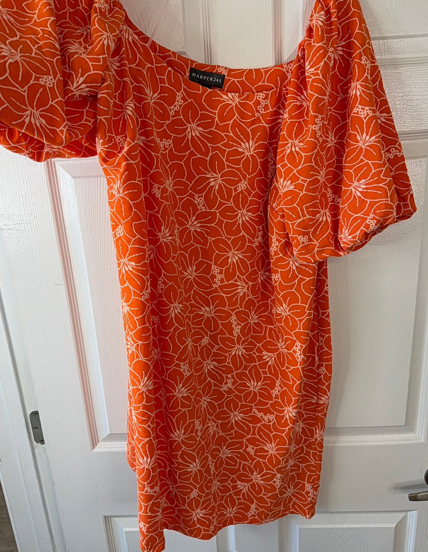 3x Orange off The Shoulder Dress