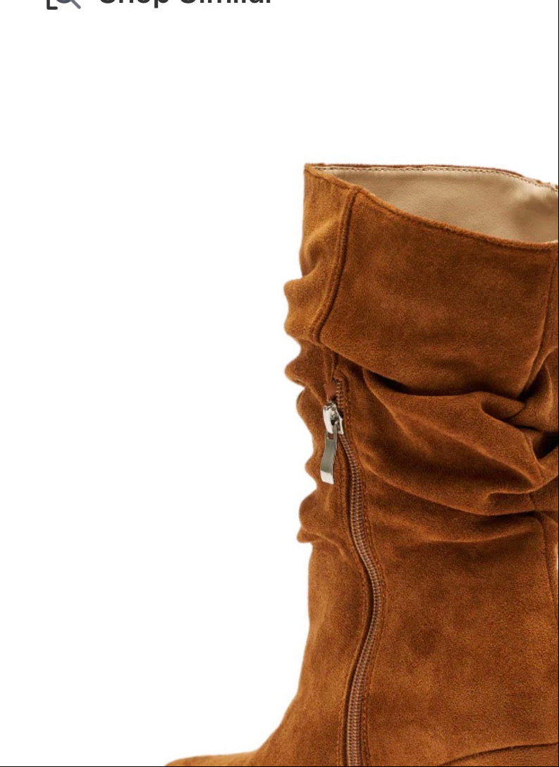SUEDE WEDGE BOOTIE