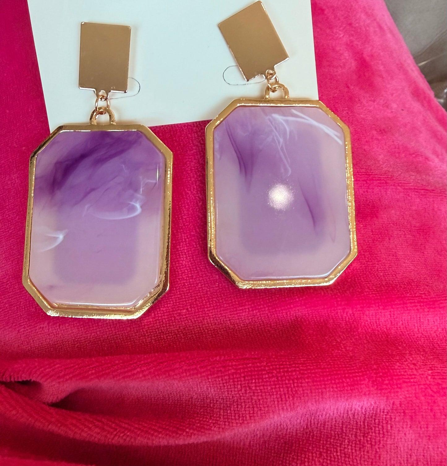 Rectangle Gold Earrings