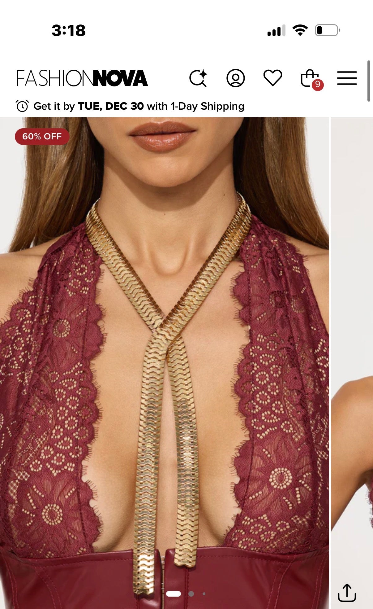 Zip Lariat Necklace - Gold