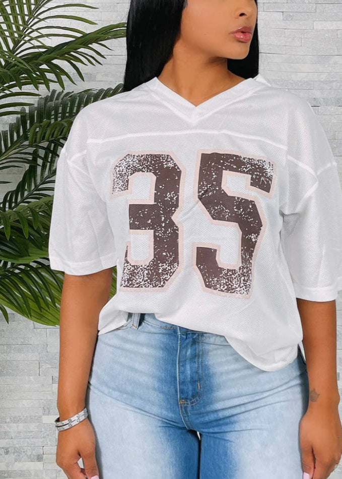 Jersey Top V Neck 35