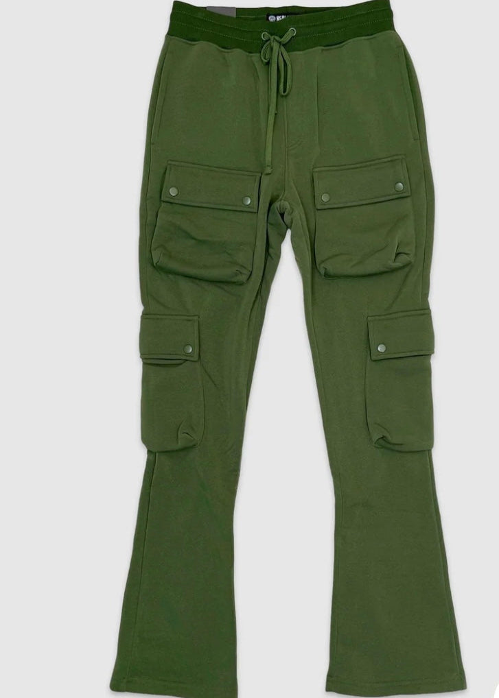 Stacked Bottoms Army Green