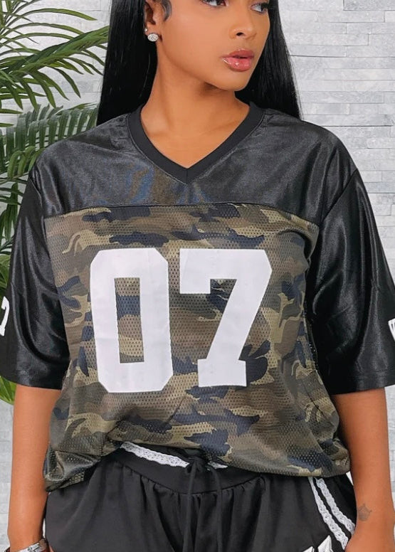 Jersey Top 07 Camo Black
