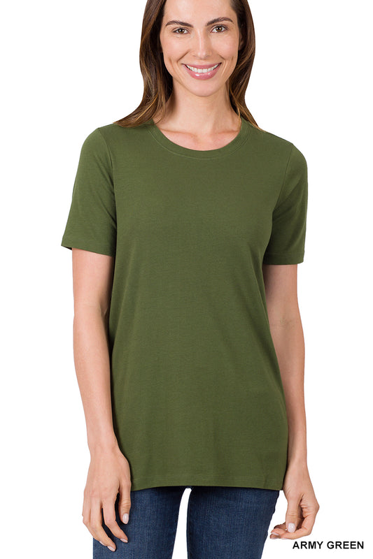 M Army Green V neck Graphic Tee