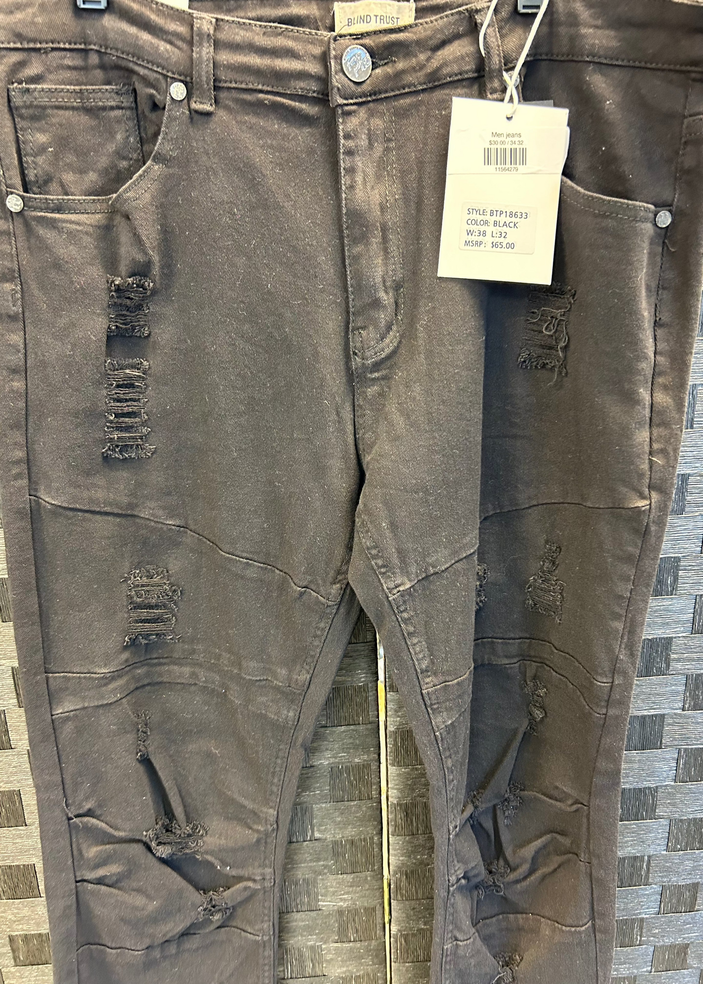 Men Machine Washed Jeans