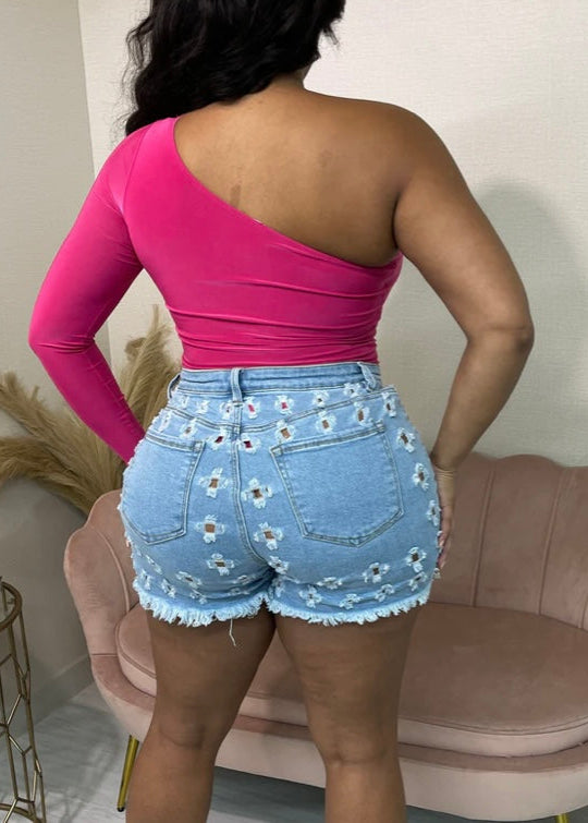 One Shoulder Cut Out Bodysuit