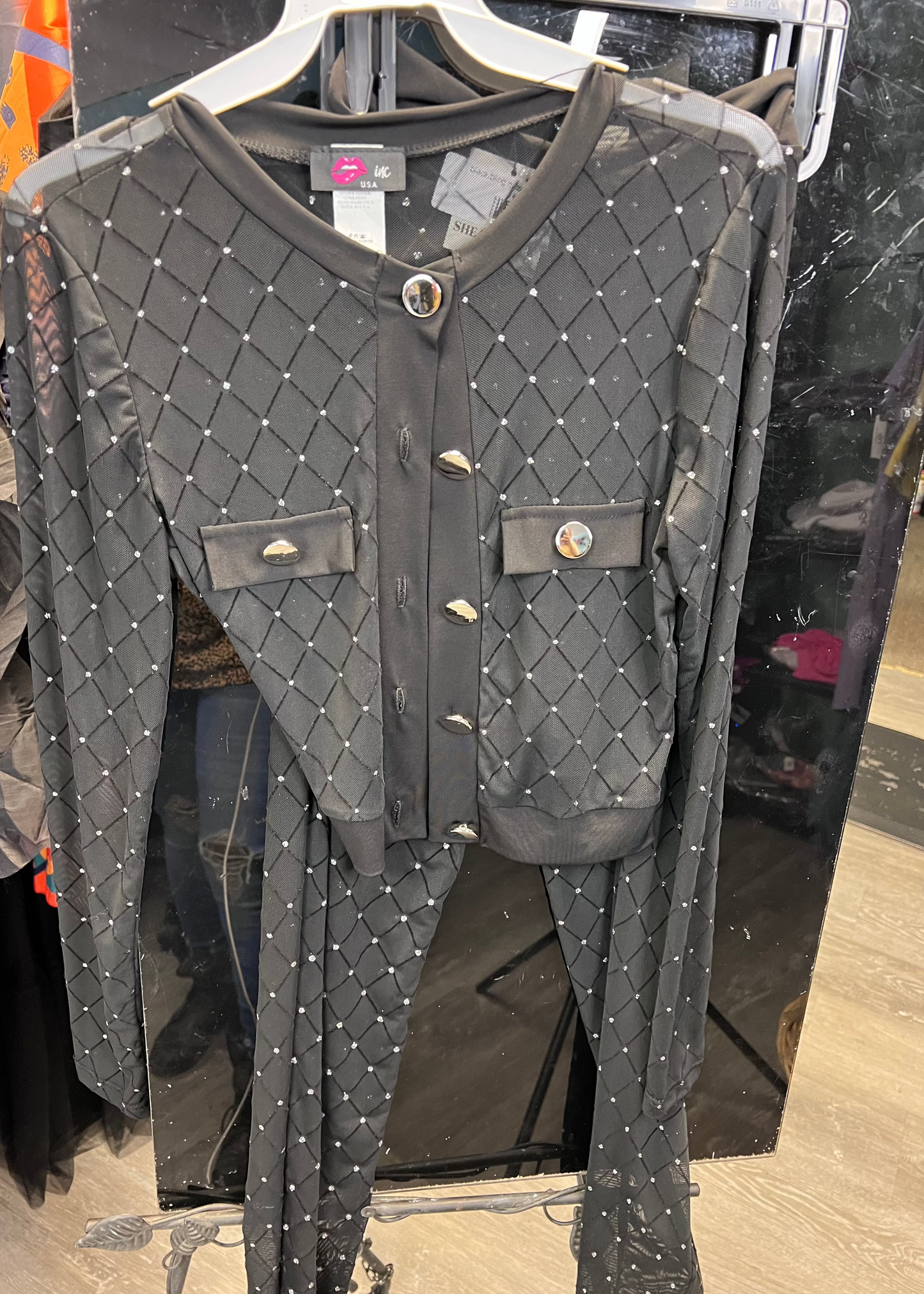 Black And Sliver Two Piece SALE