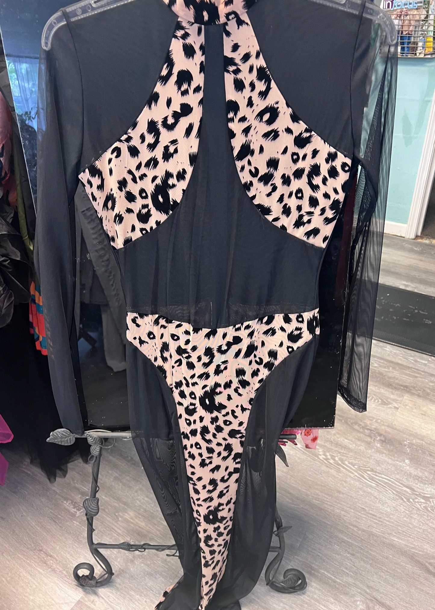 Mesh/Black Leopard Dress SALE