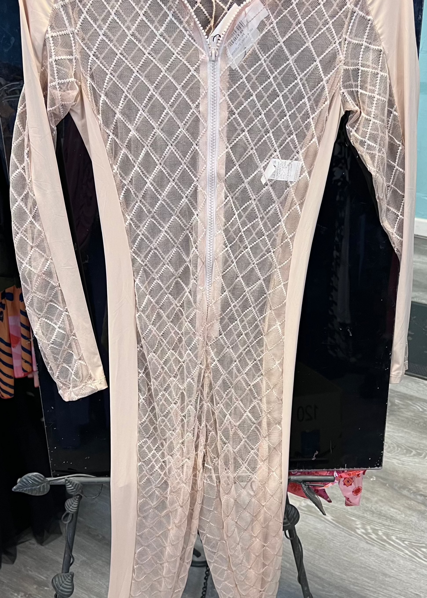 Nude Mesh Jumpsuit SALE
