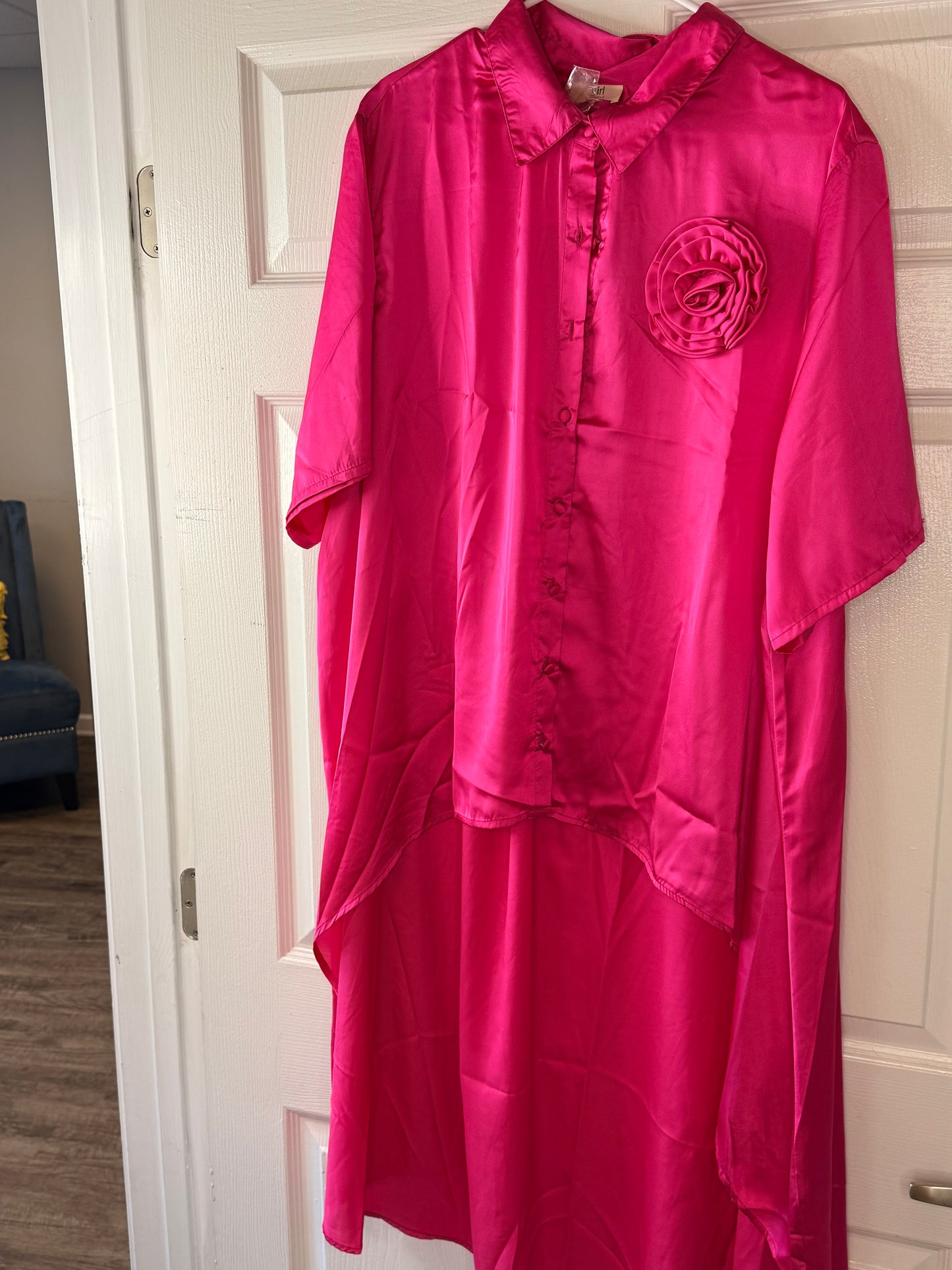 Pink High Low Rose Top