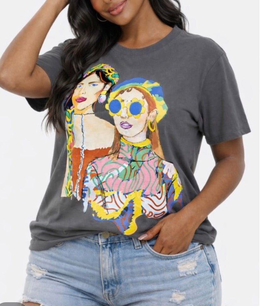 Short Sleeve Printed Top