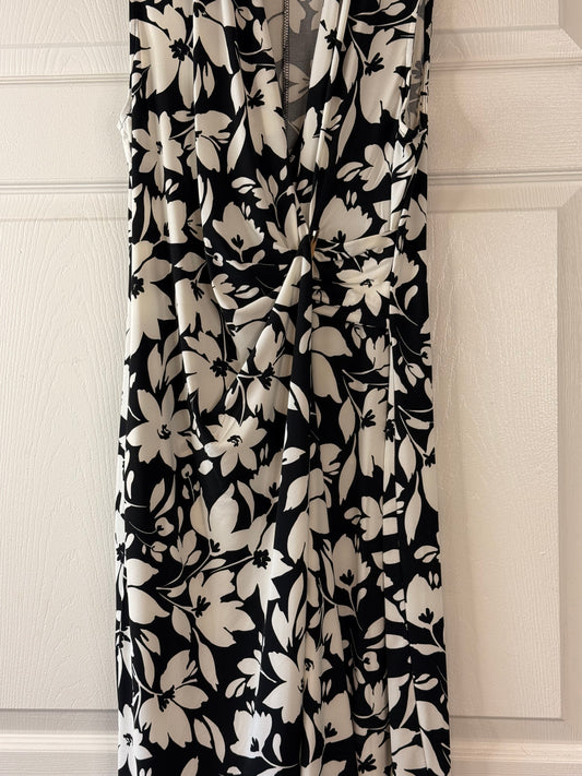 Black  White Dress With Gold Hardware m