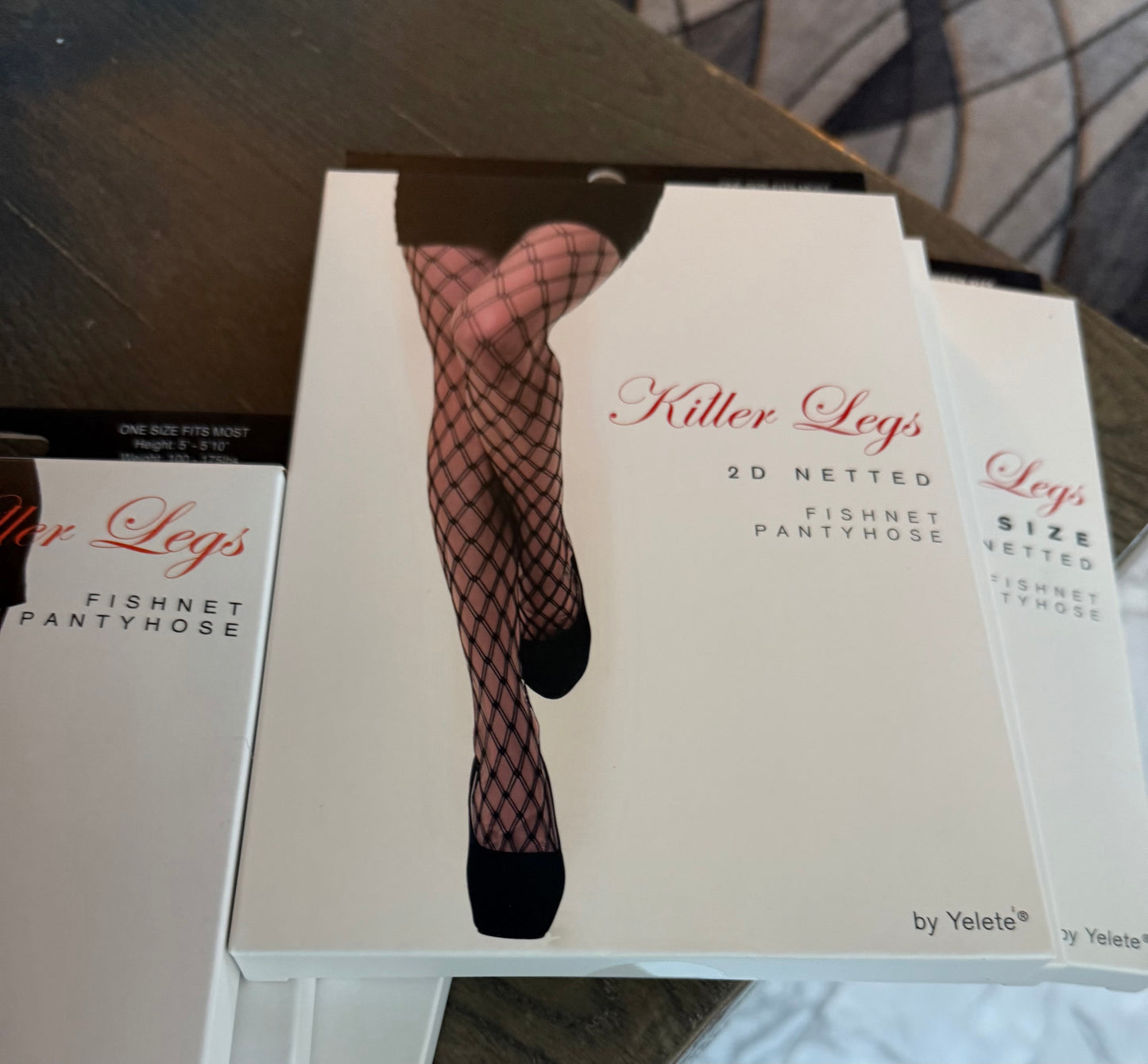 Black Fish Net Design Stockings 100-175 lbs KL 03