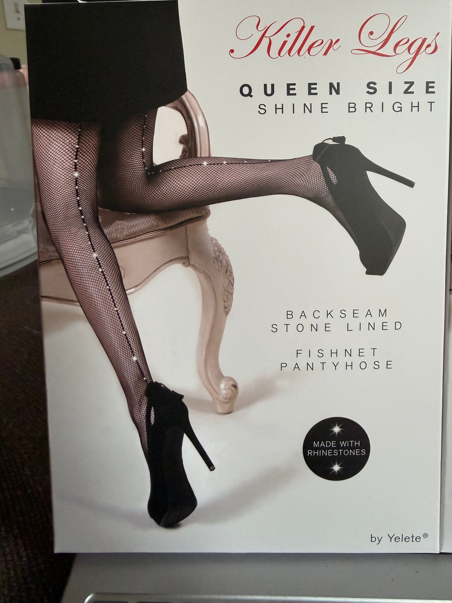 Black Fish Net Design Stocking One Size Large Gauge 150-250lbs