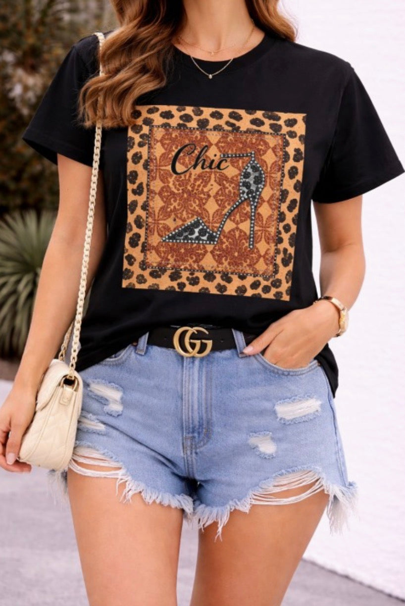 Leopared Heel Graphic Tee