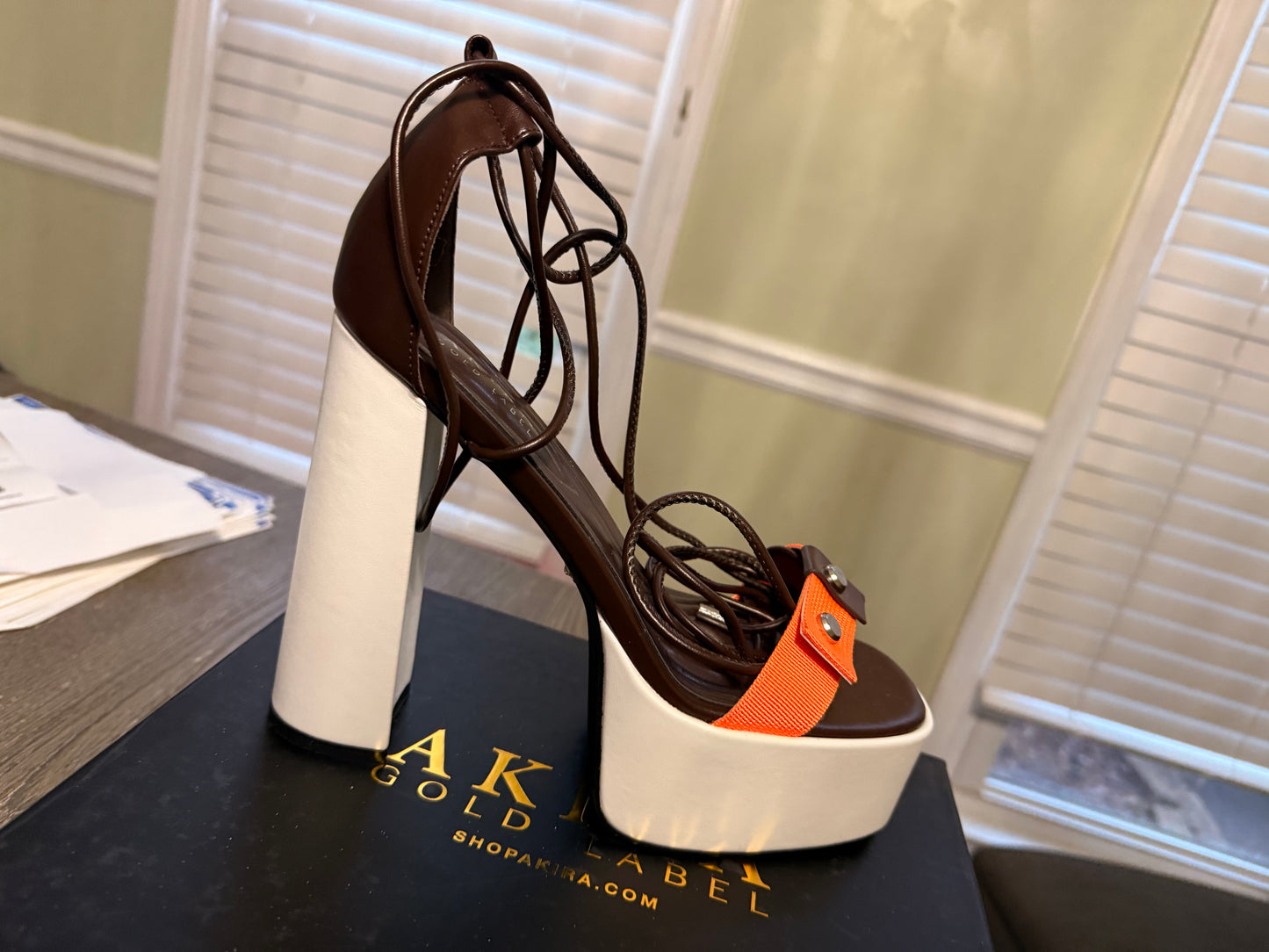 Brown White Orange Platform A 9