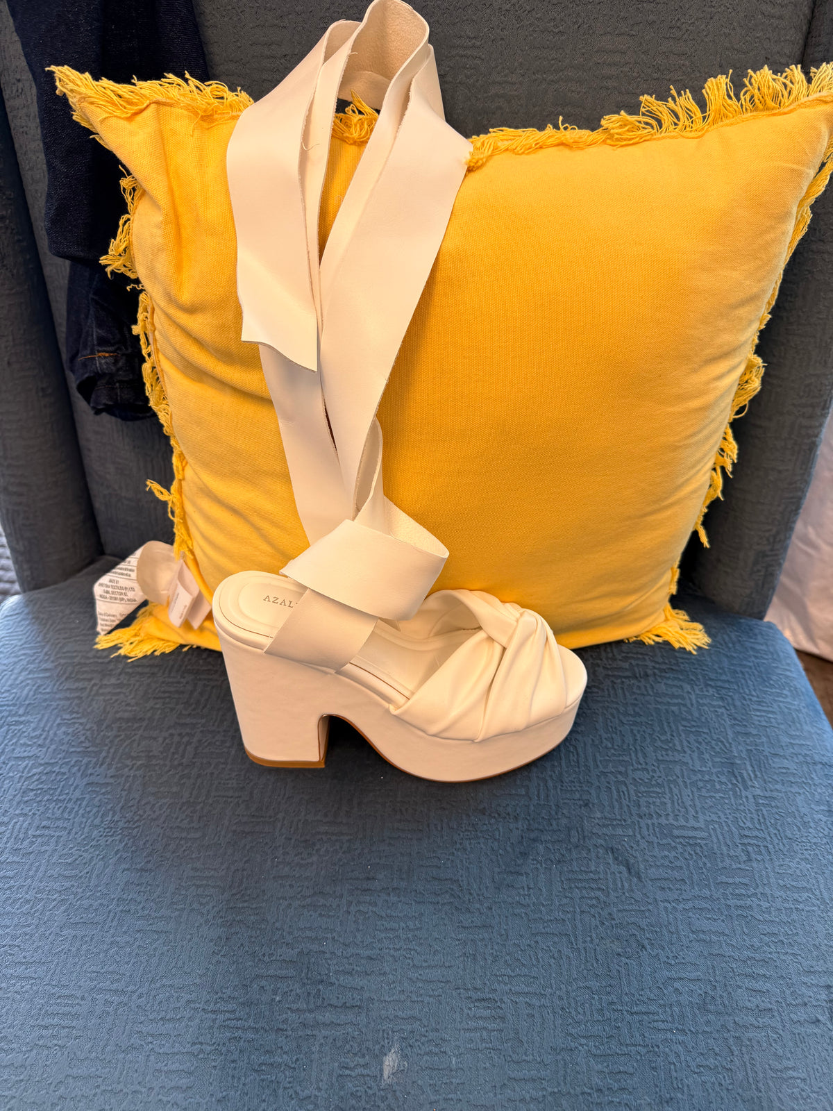 White Platform Strap Heel A