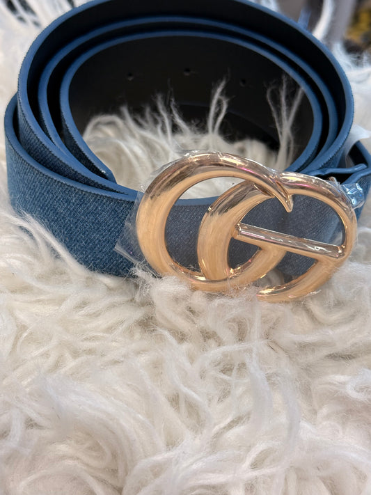 Plus Size Denim Logo Belt small