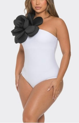 3d Flower Detail Bodysuit