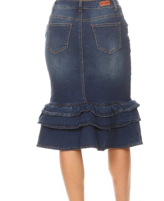 Denim Skirt Detail Bottom